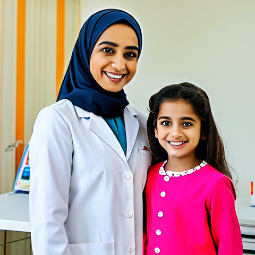 한방병원 입원 환자 후기 - **Prompt:** A skilled female doctor, wearing a hijab and a clean white coat, smiling warmly at a you...