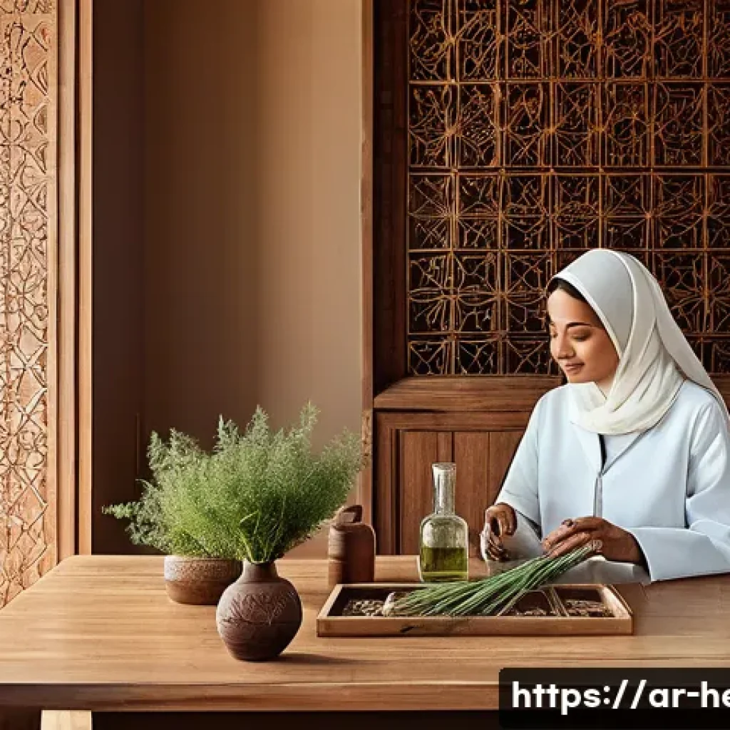 한방병원 다이어트 약물 비용 - **Prompt 1: The Hopeful Consultation** A serene and well-lit interior of a modern Arabic traditi...